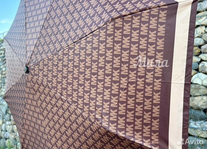 Зонт женский Michael Kors автомат коричневый новый
