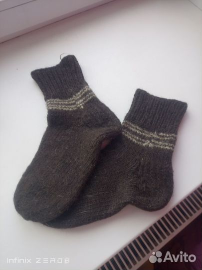 Носки шерстяные вязаные (2 пары)