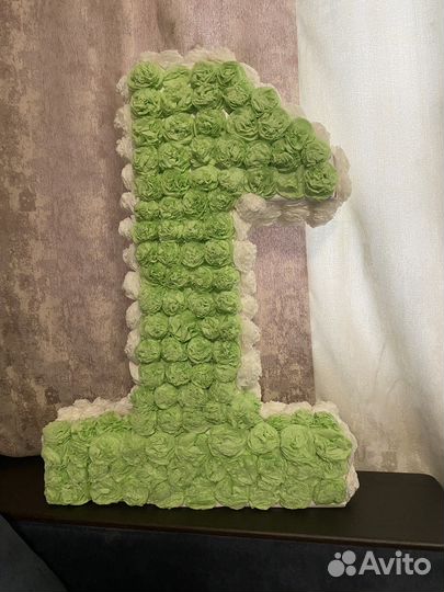 Цифра 1 на годик ребенку. Декор