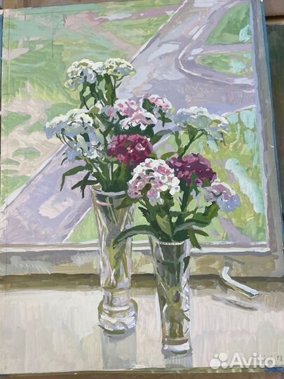 Картина А.Титов народный художник. Цветы