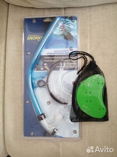 Трубка для плавания+Лопатки новое