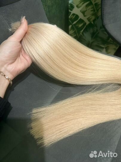Волосы для наращивания 60 см блонд