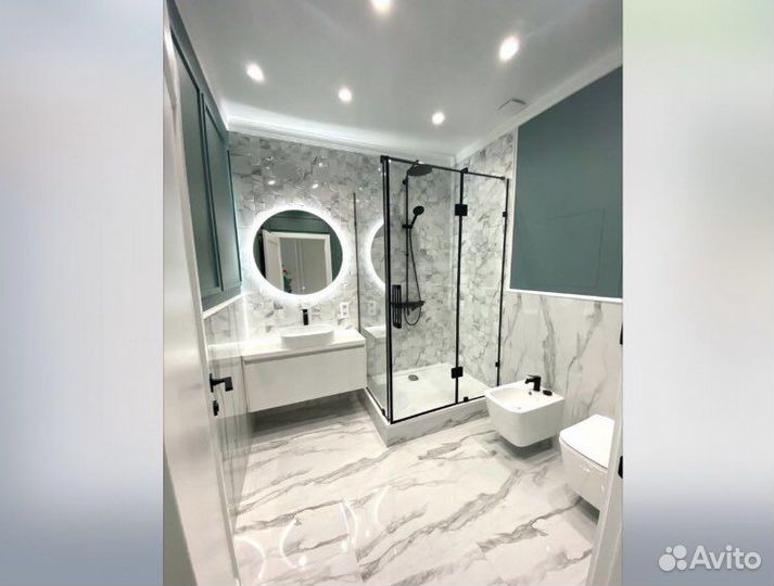 Стеклянная душевая перегородка