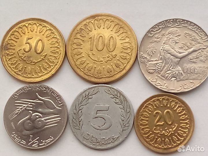 Монеты Туниса,Доминиканы,Мексики,Малайзии,Коста
