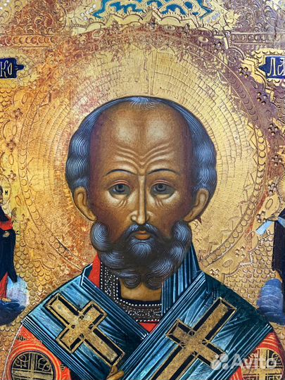 Старинная икона Святого Николая Чудотворца