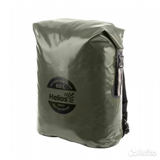 Герморюкзак 60 л (пвх, хаки/черный) Helios