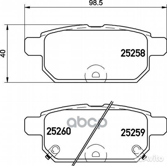 Колодки тормозные дисковые зад (PF-9581) NP
