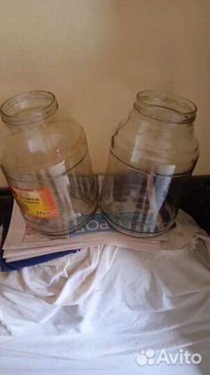 Стеклянная банка 3л с широким горлом