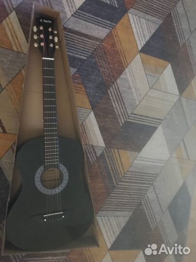 Premium Акустическая гитара terris черная новая