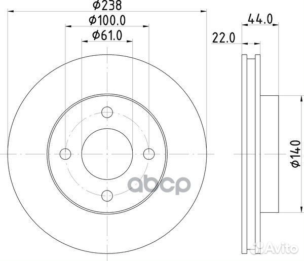 Диск тормозной перед ND2012K nisshinbo