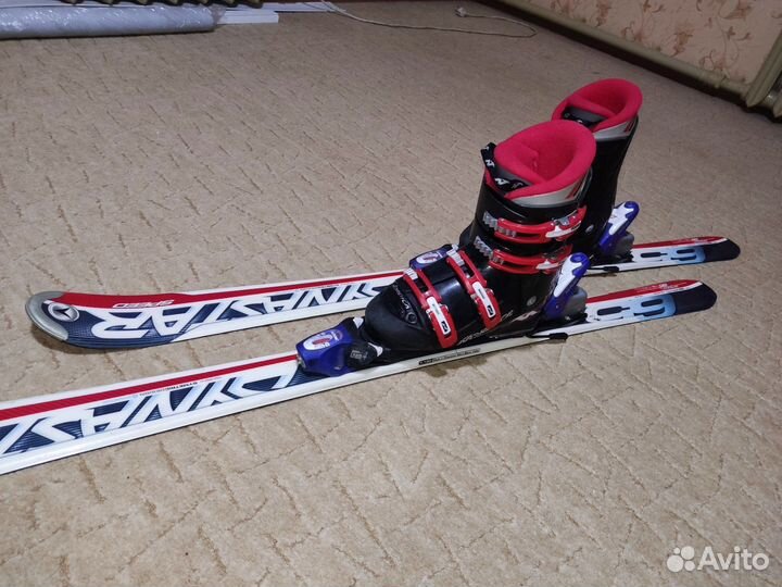 Горные лыжи 130 ботинки комплект