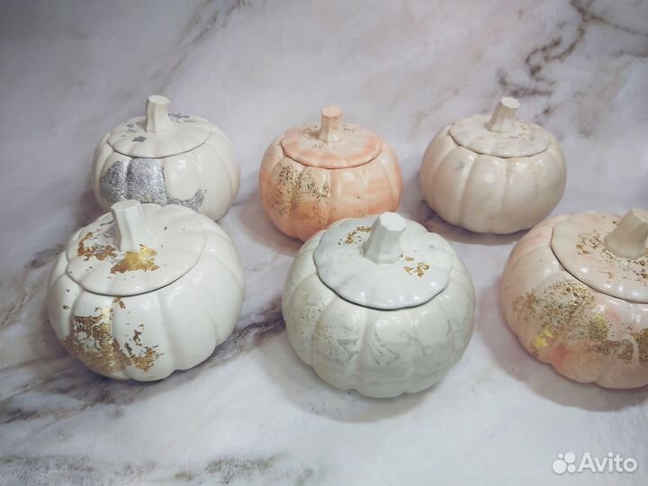 Гипсовые шкатулки тыква/ карусель