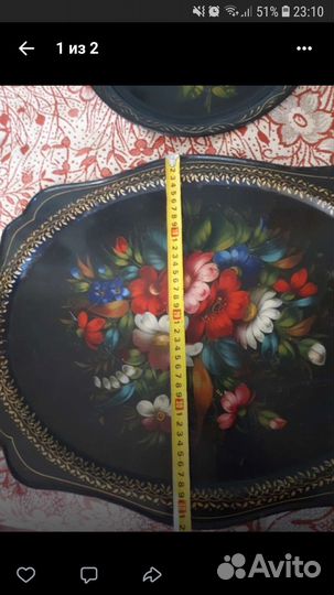 Поднос с росписью