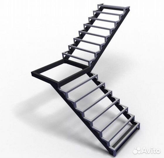 Лестница на металлокаркасе Изготовление лестниц