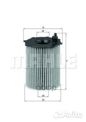 Фильтр масляный knecht/mahle OX171/16D OX17116D