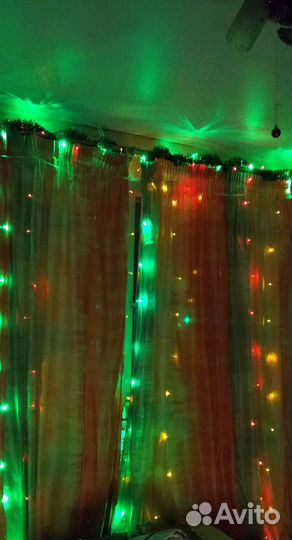 Гирлянда-штора 3 на 3 м новая