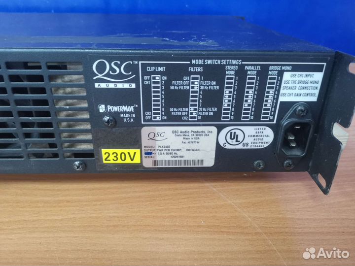 Усилитель Qsc PLX2402