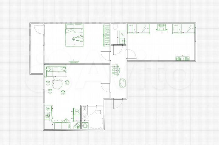3-к. квартира, 64 м², 8/14 эт.