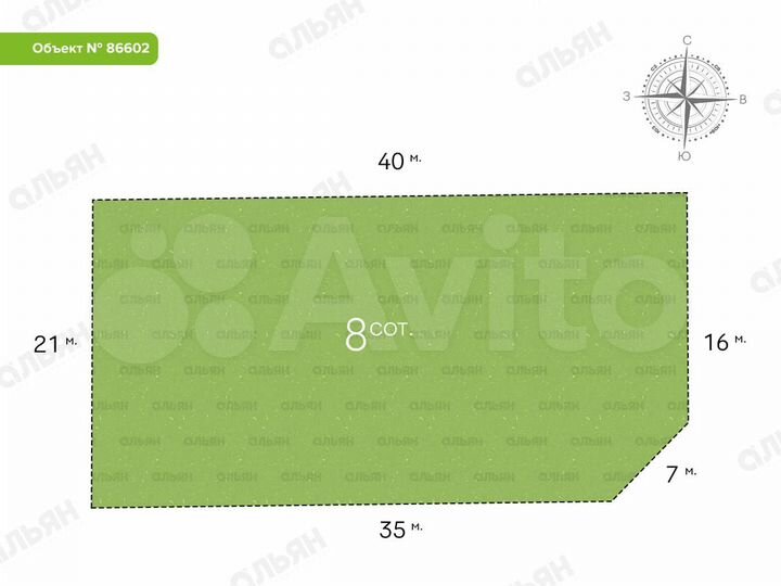 Участок 8 сот. (ИЖС)