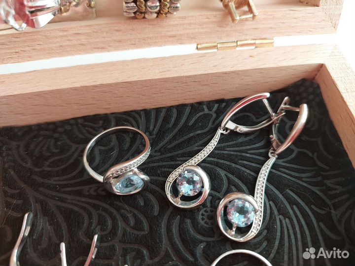 Серьги, кольца