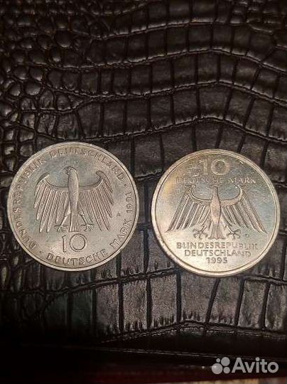 10 марок фрг серебро