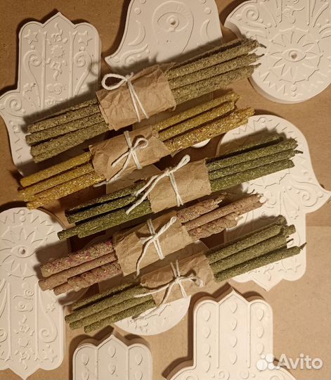 Восковые свечи с травами