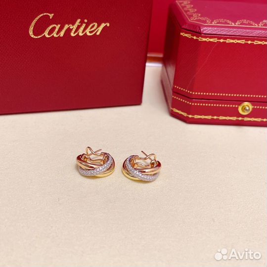 Cartier серьги из золота 750 пробы