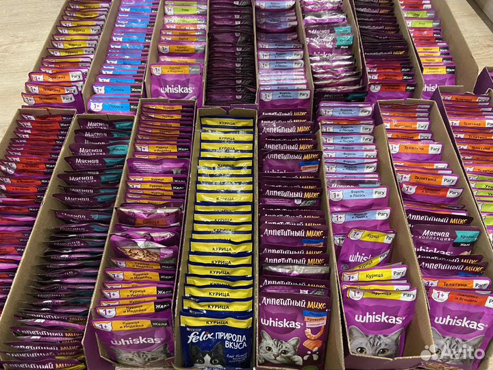 Вискас, феликс влажный 17.5 за пауч