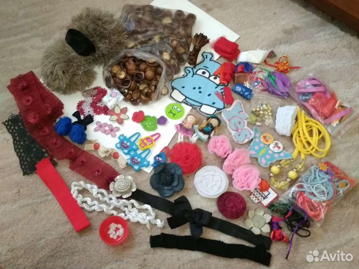 Фурнитура швейная, Нитки, Пуговицы