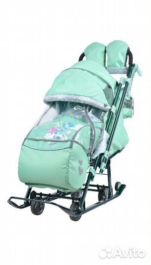 Санки-коляска Nika Ника детям 7-4, мятный