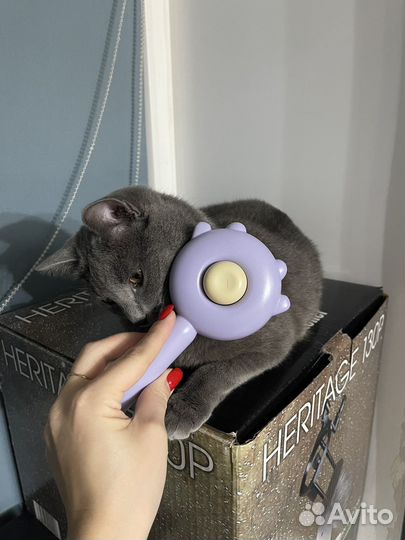 Расческа для кошек и собак с кнопкой самоочистки