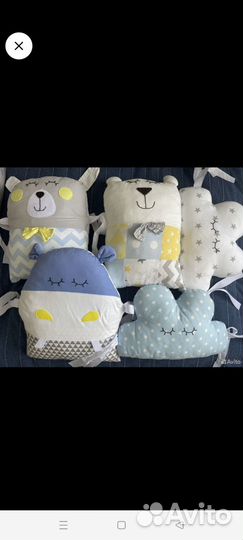 Бортики-подушки в детскую кроватку