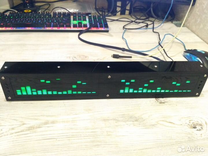 Спектроанализатор звука 2 канала 16 полос