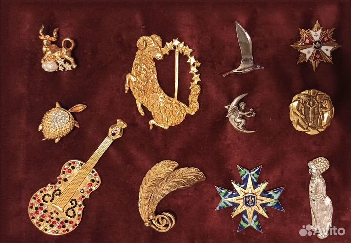 Винтажная брошь Геральдика +