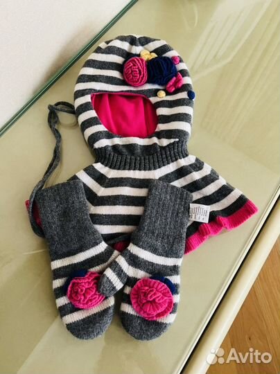 Комплект Chobi шапка-шлем + варежки, S, 48-50 см