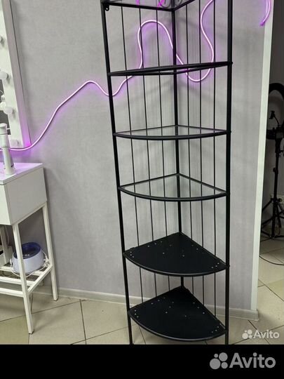 Стеллаж этажерка IKEA реншер черный