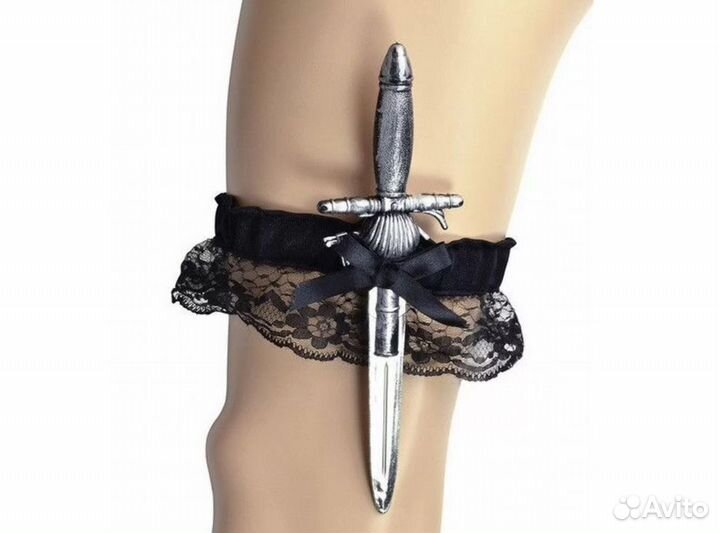 Подвязка с кинжалом 26*7 см реквизит