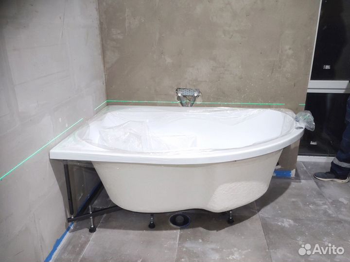 Установка ванны, душевой кабины