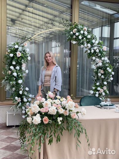 Цветочное оформление свадьбы, юбилея