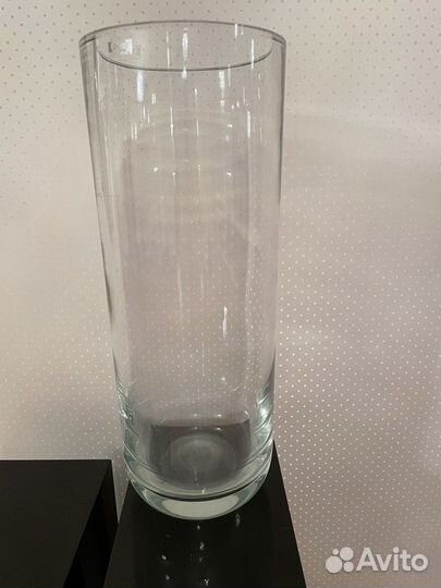 Ваза стеклянная большая высокая для цветов