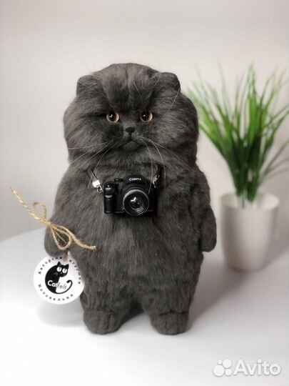 Котик ручной работы, авторская игрушка