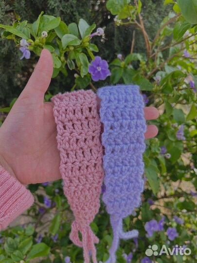 Повязка на голову вязаная