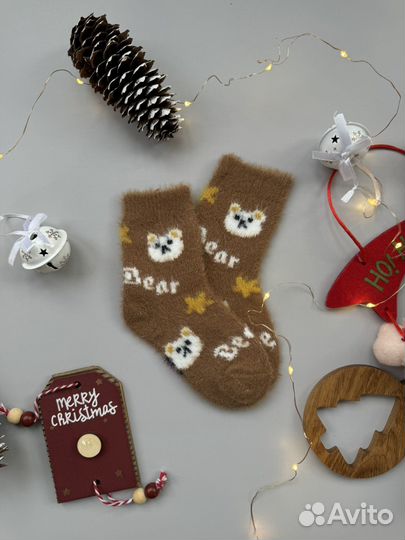 Носки теплые детские из пуха норки(набор)