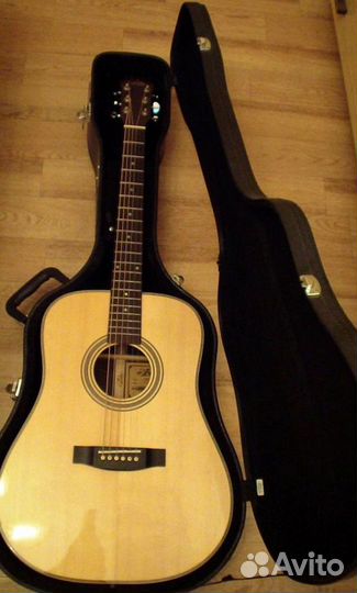 Aria 515N акустическая гитара, массив ели