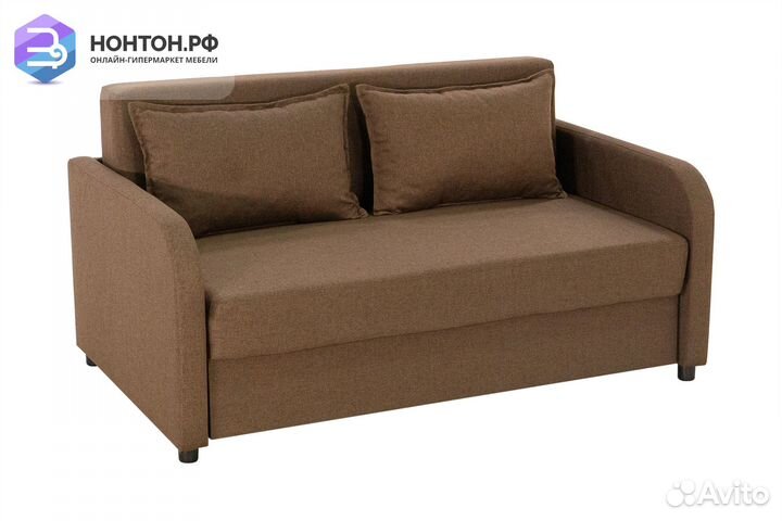 Диван еврокнижка Алекс 2 коричневый