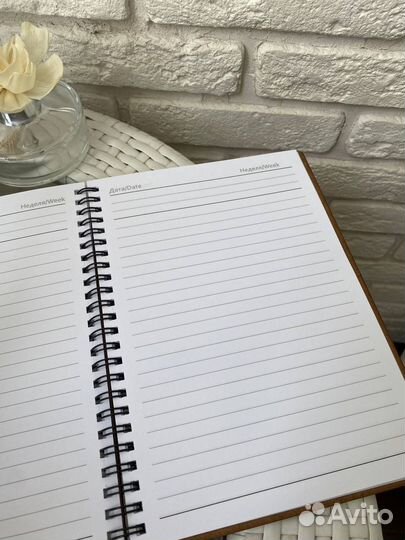 Блокнот с деревянной обложкой Новый