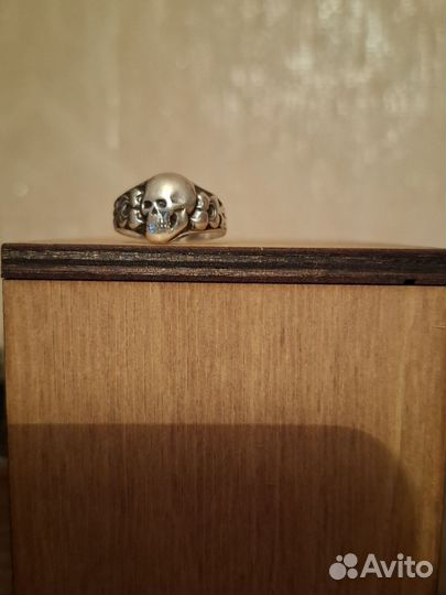 Мужское кольцо серебро Череп