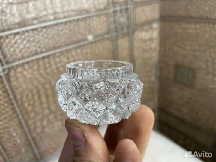 Солонка СССР хрустальная