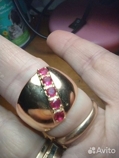 Кольцо перстень чалма корунд