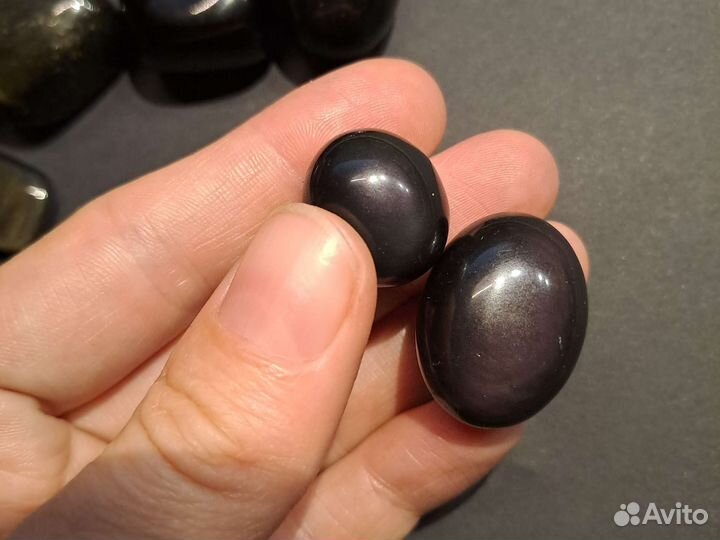 Обсидиан золотистый, чёрный, радужный